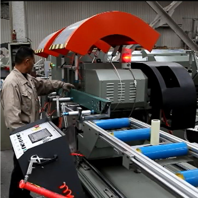 380V 50HZ ALUMINUM WINDOW DOOR MACHINE CNC DOUBLE MITRE SAW 2