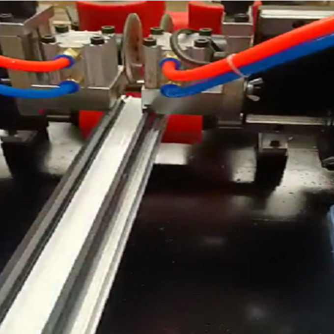 Thermal break assembly machine knurling machine with strip feeder device both side profile shelf 3