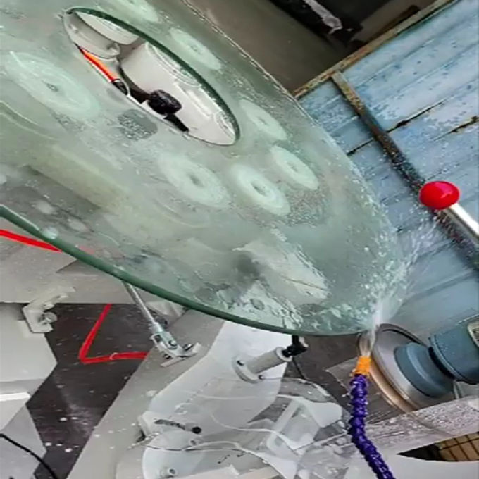 Irregular Glass Edging Machine With 35mm Maximum Width And 110mm-2100mm Processing Diameter 0