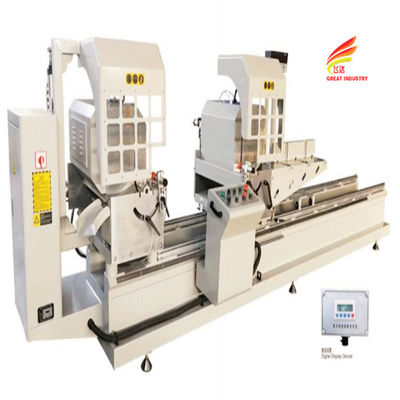 Buy Upvc window machinery  8000r/min door cutting saw lcd touching 2 x 2.2 kw aluminum pvc door cutting machine online manufacture