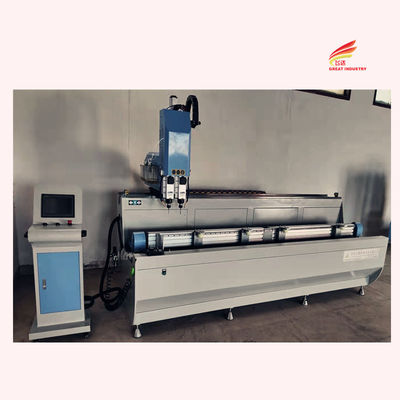 CNC 3000mm Two Spindle Fully Automatic Aluminium Window Drilling Milling Machine
